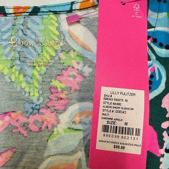 Lilly Pulitzer Aleece Dress Women’s M NWT Multi Sunshine Jungle Shift - Picture 6 of 8